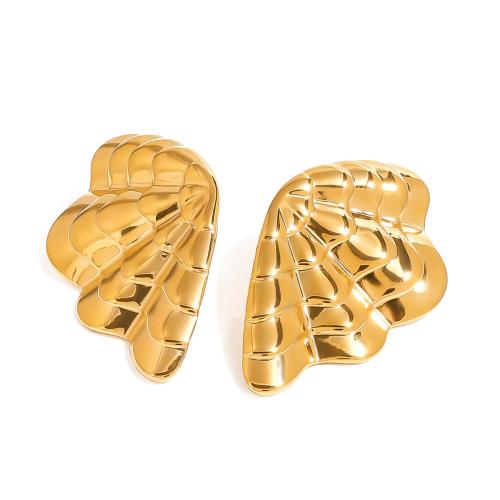 Pendientes de Acero Inoxidable, acero inoxidable 304, chapado, para mujer, dorado, Vendido por Par