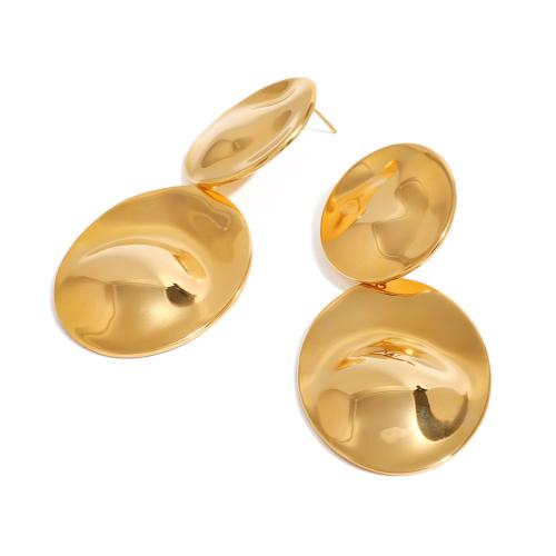 Pendientes de Acero Inoxidable, acero inoxidable 304, chapado, para mujer, dorado, Vendido por Par