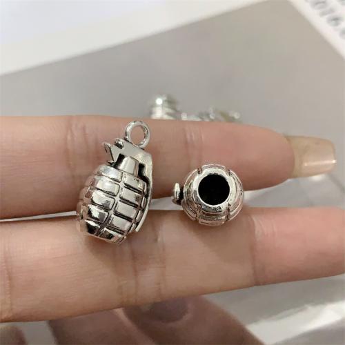 Tibetan Style Pendants, Grenade, antique silver color plated, DIY, 13x22mm, 100PCs/Bag, Sold By Bag