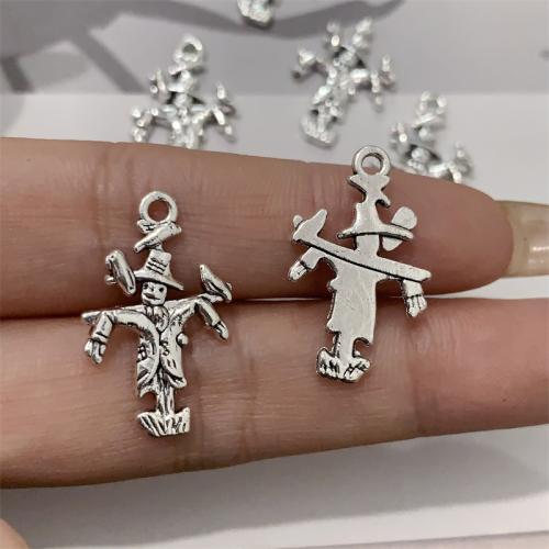 Tibetan Style Pendants, Strawman, antique silver color plated, DIY, 15x24mm, 100PCs/Bag, Sold By Bag