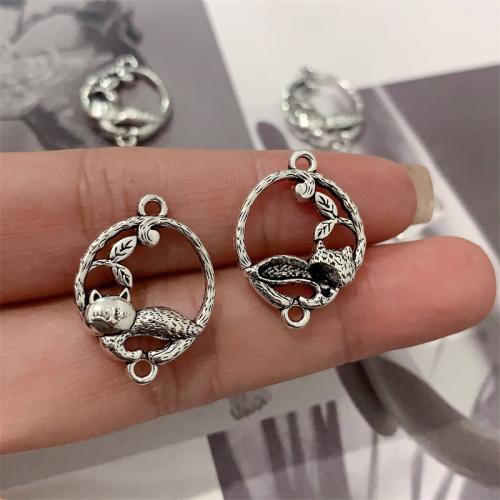 Tibetan Style Animal Pendants, Fox, antique silver color plated, DIY, 17x23mm, 100PCs/Bag, Sold By Bag