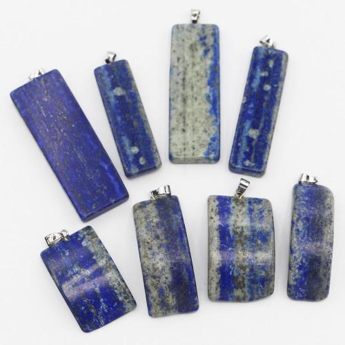 Natural Lapis Lazuli Pendants, with Iron & 304 Stainless Steel, Different Shape for Choice & DIY, more colors for choice, Sold By PC