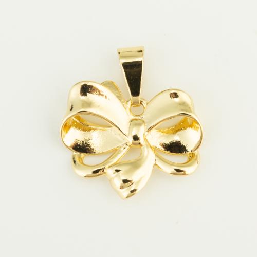 Brass Jewelry Pendants, Bowknot, plated, DIY, more colors for choice, nickel, lead & cadmium free, 21x18x5mm, Sold By PC