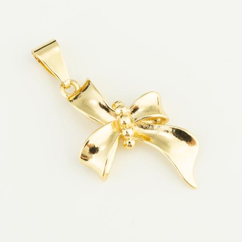 Brass Jewelry Pendants, Bowknot, plated, DIY, more colors for choice, nickel, lead & cadmium free, 33x20x5mm, Sold By PC