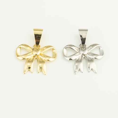 Brass Jewelry Pendants, Bowknot, plated, DIY, more colors for choice, nickel, lead & cadmium free, 22x18x2mm, Sold By PC