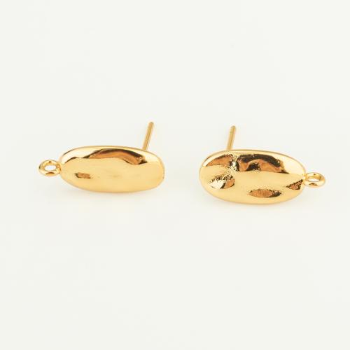 Brass Earring Drop Component, gold color plated, DIY, nickel, lead & cadmium free, 15x8x2mm, Sold By PC