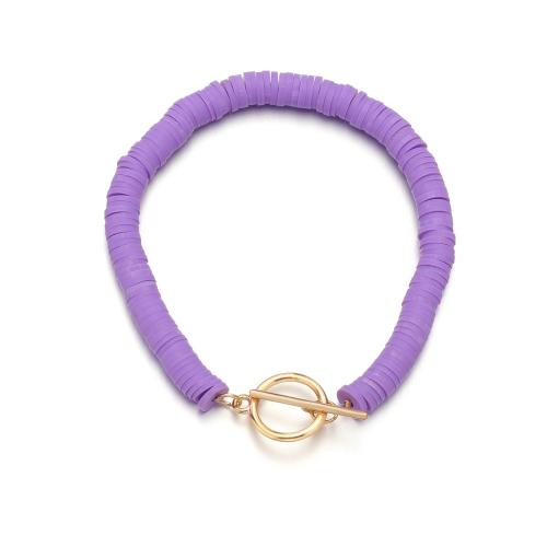 Fer Bracelets, argile de polymère, avec fer, bijoux de mode, plus de couleurs à choisir, Vendu par PC