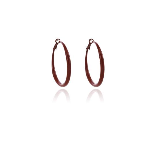 Boucles d'oreilles en alliage de zinc, Placage, bijoux de mode & pour femme, rouge, Vendu par paire