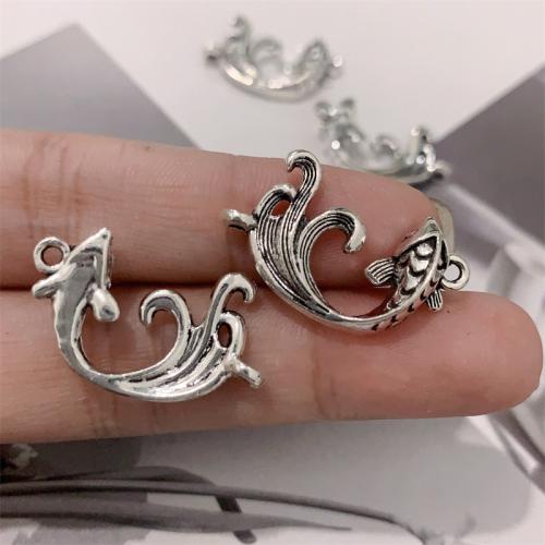 Tibetan Style Animal Pendants, Fish, antique silver color plated, DIY, 27x18mm, 100PCs/Bag, Sold By Bag