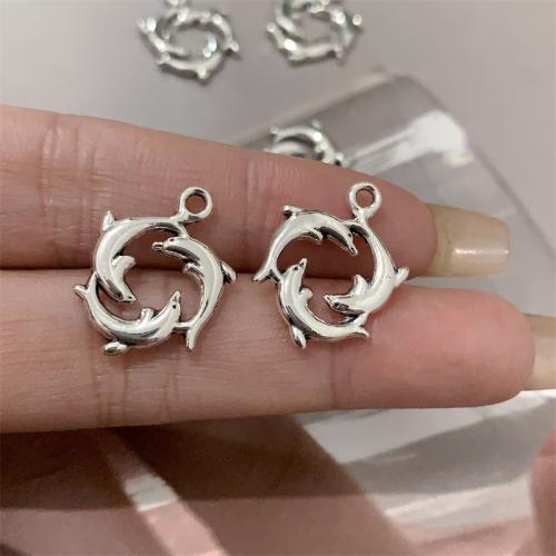 Tibetan Style Animal Pendants, Dolphin, antique silver color plated, DIY, 16x21mm, 100PCs/Bag, Sold By Bag