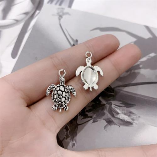 Tibetan Style Animal Pendants, Turtle, antique silver color plated, DIY, 16x23mm, 100PCs/Bag, Sold By Bag