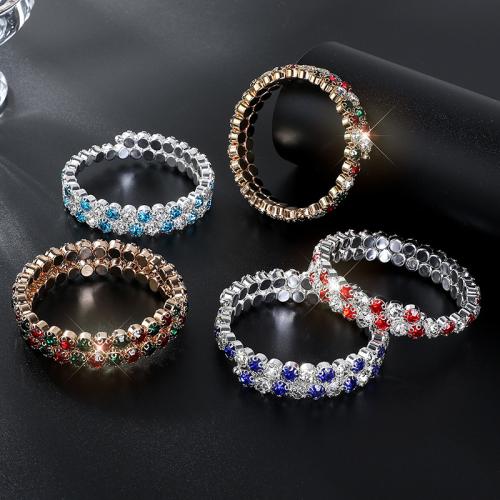 Tibetan Style Bangle, fashion jewelry & for woman & with rhinestone, more colors for choice, Sold By PC