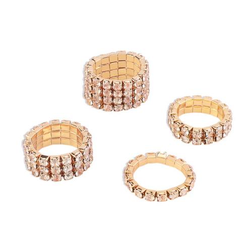 Tibetan Style Finger Ring, fashion jewelry & different styles for choice & for woman & with rhinestone, more colors for choice, Inner diameter 17mm, Sold By PC