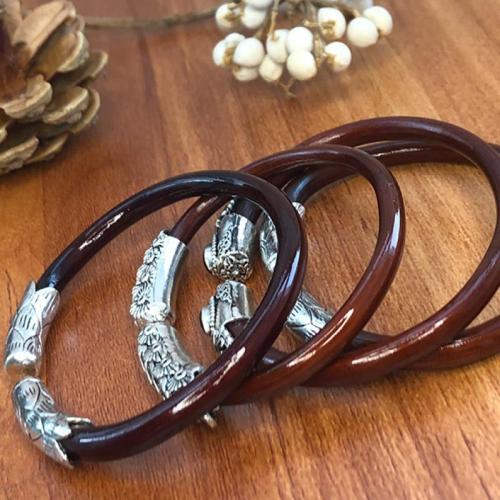 Caulis Spatholobi Cuff Bangle, with Tibetan Style, random style & fashion jewelry & Unisex, 4-6mm, Length:Approx 13-20 cm, Sold By PC