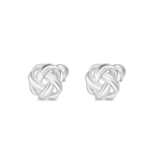 925 Sterling Silver Stud Earrings, fashion jewelry & for woman, 7.30x7.30mm, Sold By Pair