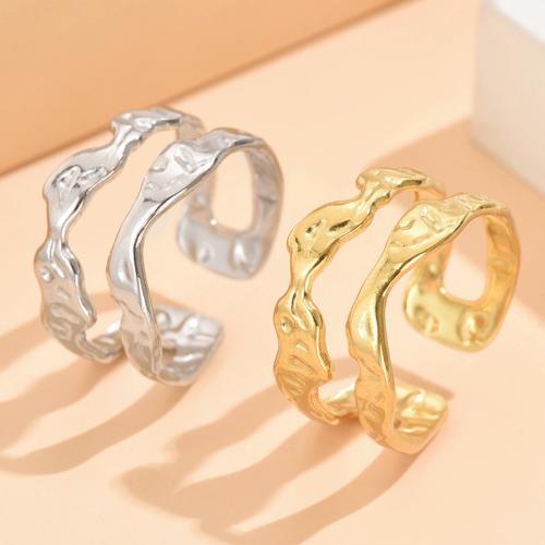 Stainless Steel Finger Ring, 304 Stainless Steel, fashion jewelry & for woman, more colors for choice, US Ring Size:7, Sold By PC