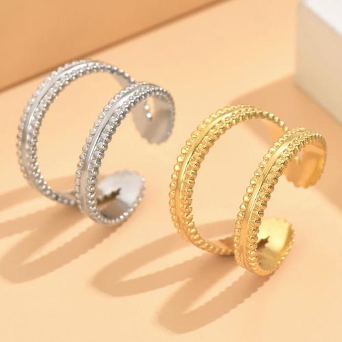 Stainless Steel Finger Ring, 304 Stainless Steel, fashion jewelry & for woman, more colors for choice, US Ring Size:7, Sold By PC