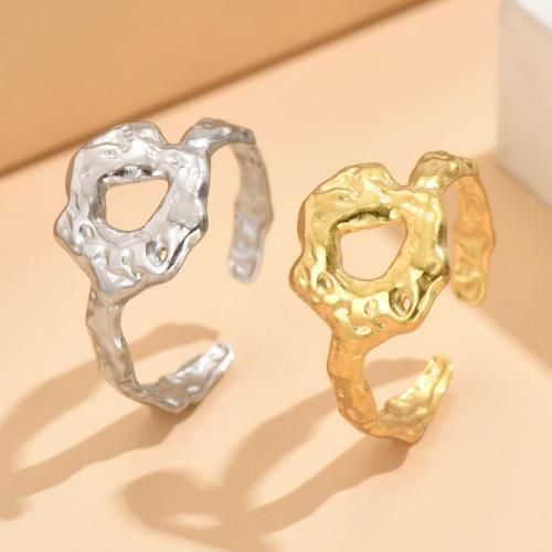 Stainless Steel Finger Ring, 304 Stainless Steel, fashion jewelry & for woman, more colors for choice, US Ring Size:7, Sold By PC