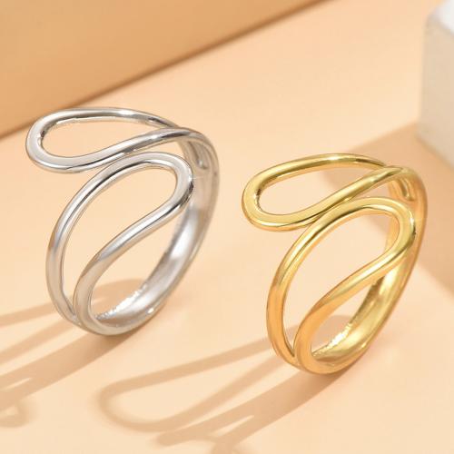 Stainless Steel Finger Ring, 304 Stainless Steel, fashion jewelry & for woman, more colors for choice, US Ring Size:7, Sold By PC