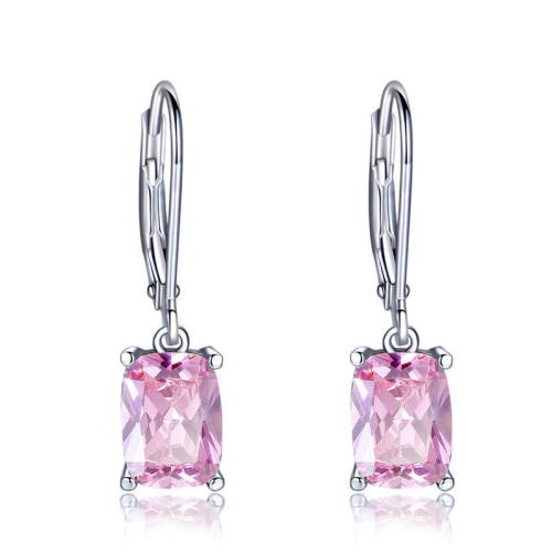 Boucles d'oreilles en laiton zircon cubique pavent, bijoux de mode & pavé de micro zircon & pour femme, plus de couleurs à choisir, 30mm, Vendu par paire