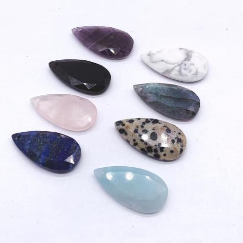 Gemstone Přívěsky Šperky, Přírodní kámen, Slza, DIY & různé materiály pro výběr, více barev na výběr, 13x25x4mm, Prodáno By PC