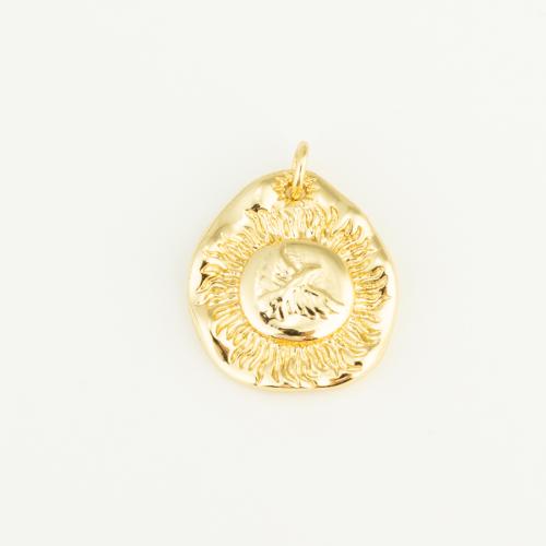 Brass Jewelry Pendants, gold color plated, DIY, nickel, lead & cadmium free, 20x18x3mm, Sold By PC