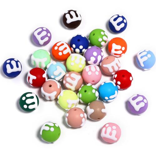 Acrylic Jewelry Beads, Round, DIY & enamel, more colors for choice, 17mm, 100PCs/Bag, Sold By Bag