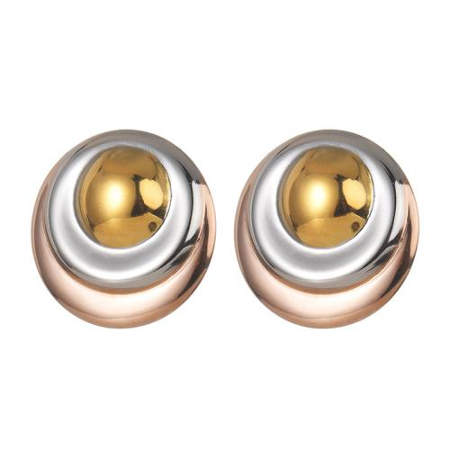 Stainless Steel Stud Earrings, 304 Stainless Steel, plated, fashion jewelry & for woman, multi-colored, Sold By PC