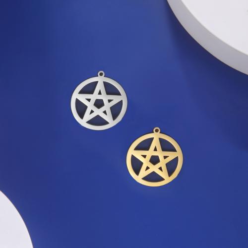 Stainless Steel Pendants, 304 Stainless Steel, Round, plated, DIY & hollow, more colors for choice, Sold By PC