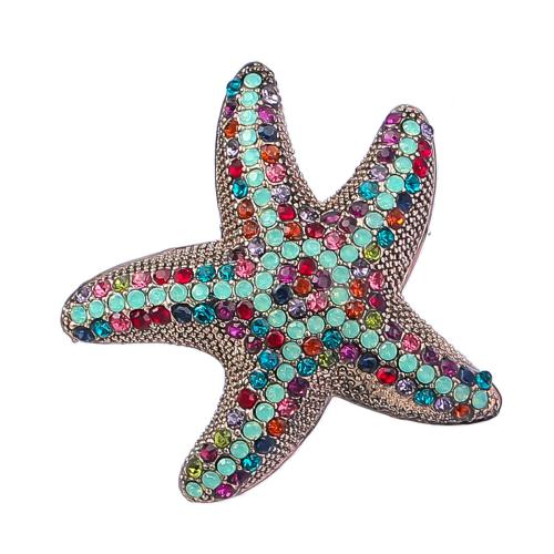 Tibetan Style Brooches, for woman & with rhinestone, more colors for choice, Sold By PC