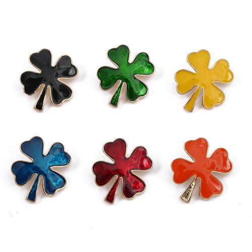 Tibetan Style Brooches, for woman & enamel, more colors for choice, 27x24mm, Sold By PC