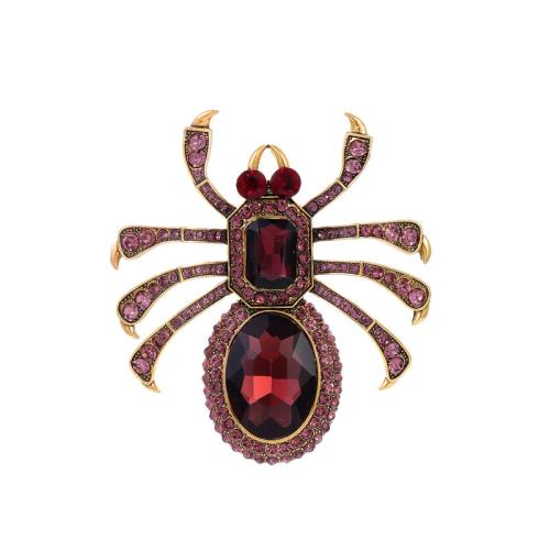 Tibetan Style Brooches, anoint, for woman & with rhinestone, more colors for choice, Sold By PC