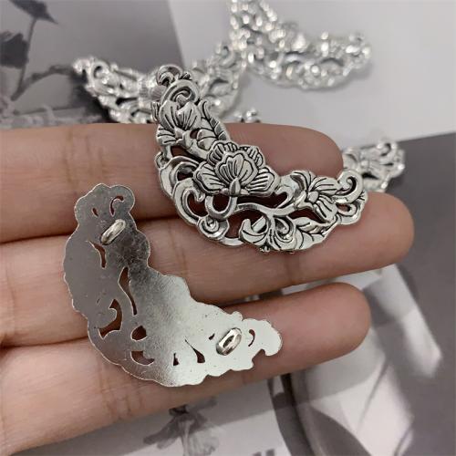 Flower Tibetan Style Connector, antique silver color plated, DIY & 1/1 loop, 40x22mm, 100PCs/Bag, Sold By Bag