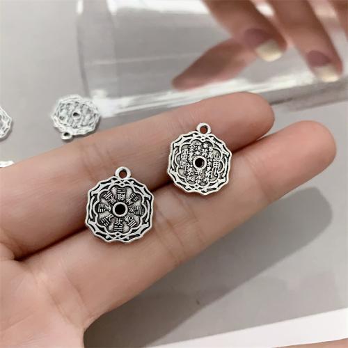 Tibetan Style Pendants, Octagon, antique silver color plated, DIY, 14x16mm, 100PCs/Bag, Sold By Bag