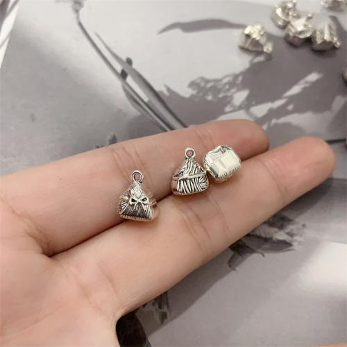 Tibetan Style Pendants, Rice Dumpling, antique silver color plated, DIY, 9x10x7mm, 100PCs/Bag, Sold By Bag