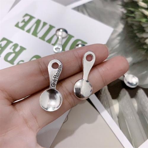 Tibetan Style Pendants, Spoon, antique silver color plated, DIY, 12x29mm, 100PCs/Bag, Sold By Bag