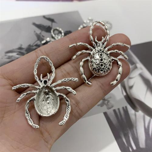 Tibetan Style Animal Pendants, Spider, antique silver color plated, DIY, 38x40mm, 100PCs/Bag, Sold By Bag