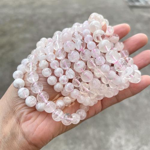 Phantom Quartz Bracelet, Round, handmade, different size for choice & for woman, pink, Grade AAAAA, Length:Approx 6-8 Inch, Sold By PC