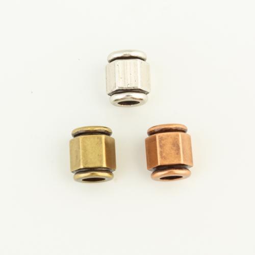 Brass Jewelry Beads, Column, plated, DIY, more colors for choice, nickel, lead & cadmium free, 7x6x6mm, Sold By PC