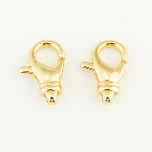 Brass Lobster Clasp, gold color plated, DIY, nickel, lead & cadmium free, 19x12x5mm, Sold By PC