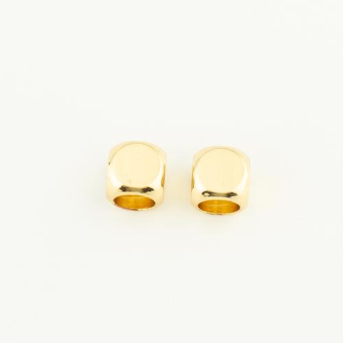 Brass Jewelry Beads, gold color plated, DIY, nickel, lead & cadmium free, 6x6x6mm, Sold By PC