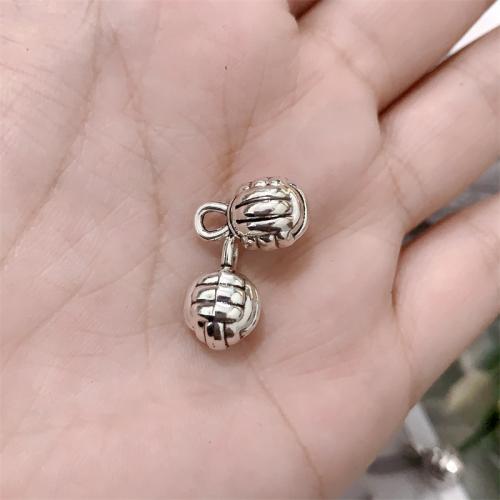 Tibetan Style Pendants, Volleyball, antique silver color plated, DIY, 9x14mm, 100PCs/Bag, Sold By Bag