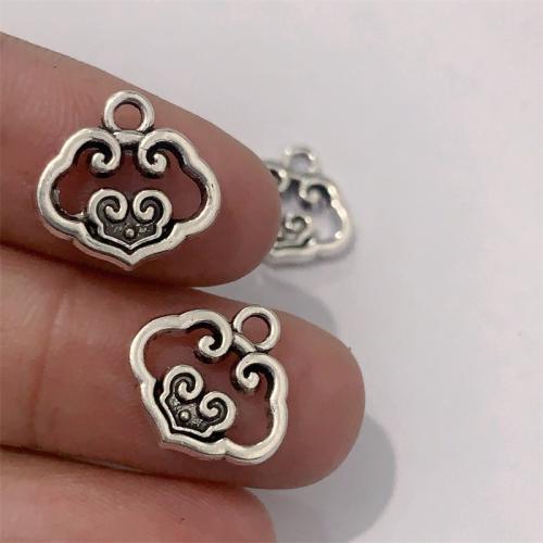 Tibetan Style Pendants, Cloud, antique silver color plated, DIY, 13x13mm, 100PCs/Bag, Sold By Bag