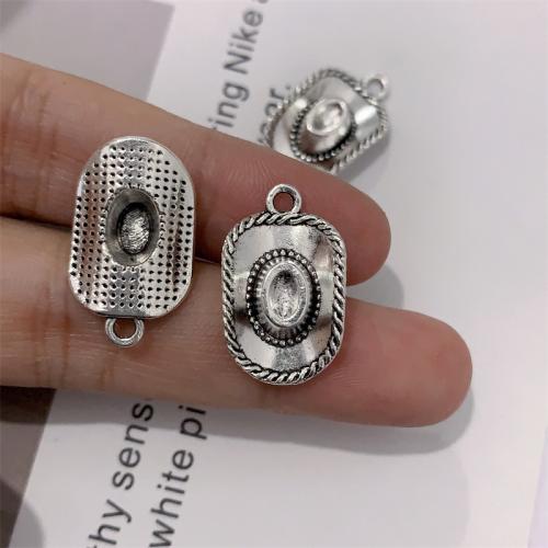 Tibetan Style Hat pendentifs, alliage de zinc, chapeau, Plaqué de couleur d'argent, DIY, 13x22mm, 100PC/sac, Vendu par sac