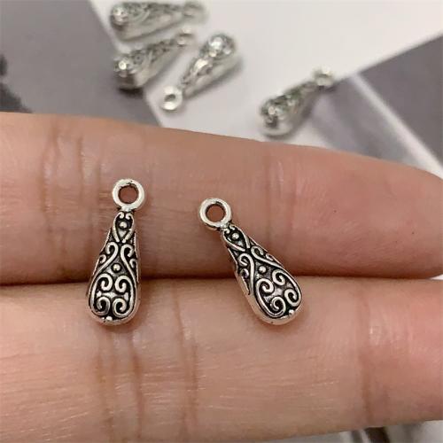 Tibetan Style Pendants, Teardrop, antique silver color plated, DIY, 5x15mm, 100PCs/Bag, Sold By Bag