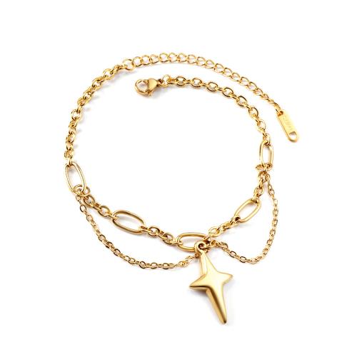 acero inoxidable 304 Pulsera, chapado en color dorado, Joyería & diferentes estilos para la opción & para mujer, Vendido por UD