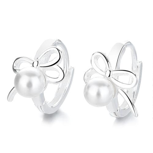 925 Sterling Silver Lever Back Earring, with Shell Pearl, fashion jewelry & for woman, more colors for choice, 14.20x11.30mm, Sold By Pair