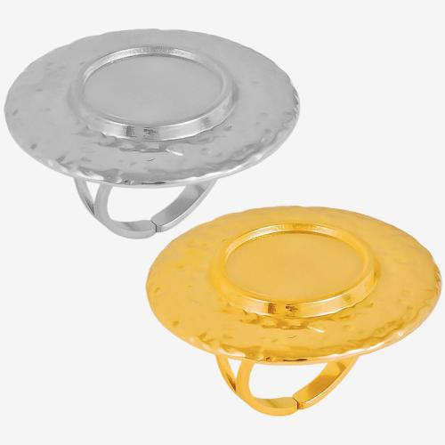 304 Stainless Steel Bezel Ring Base, Vacuum Ion Plating, Adjustable & DIY, more colors for choice, Sold By PC