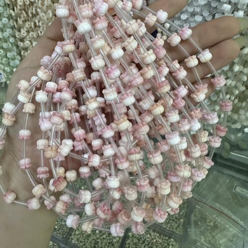 Natural Freshwater Shell Beads, Flower, Carved, DIY & different size for choice, more colors for choice, Sold By PC