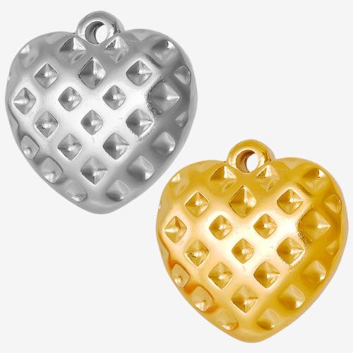 Stainless Steel Pendant Setting, 304 Stainless Steel, Heart, Vacuum Ion Plating, DIY, more colors for choice, 15x15mm, Sold By PC